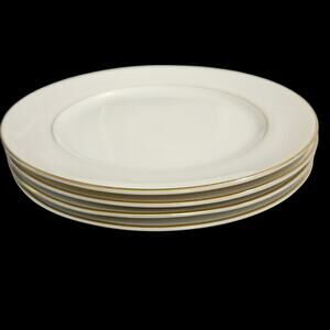 Mikasa Narumi Doric 5429 Japan Fine China 6.5" Bread Plate Set of 4 Gold Trim
